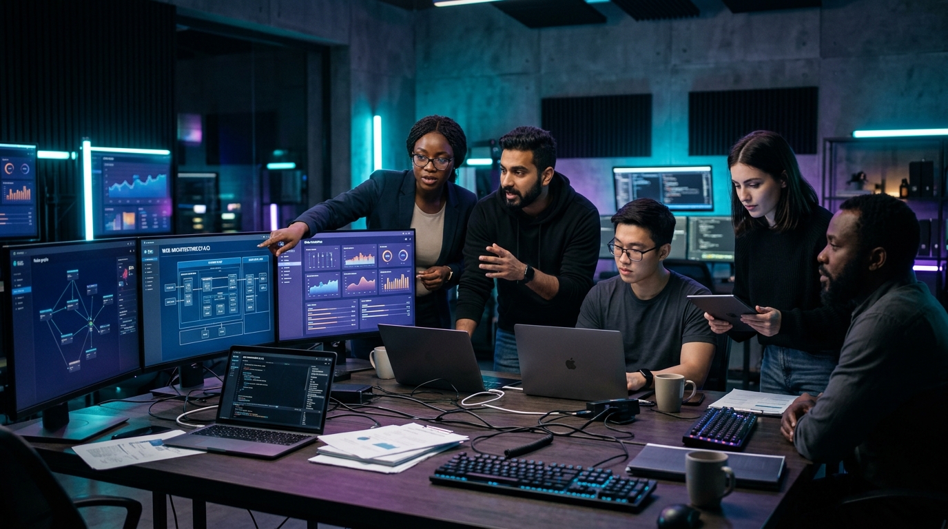 Our expert engineering team analyzing web analytics